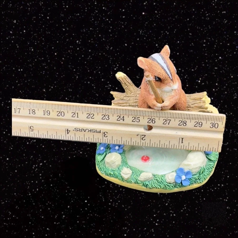 Charming Tails Chipmunk Fitz and Floyd‎ Figurine Resin GONE FISHING 3
